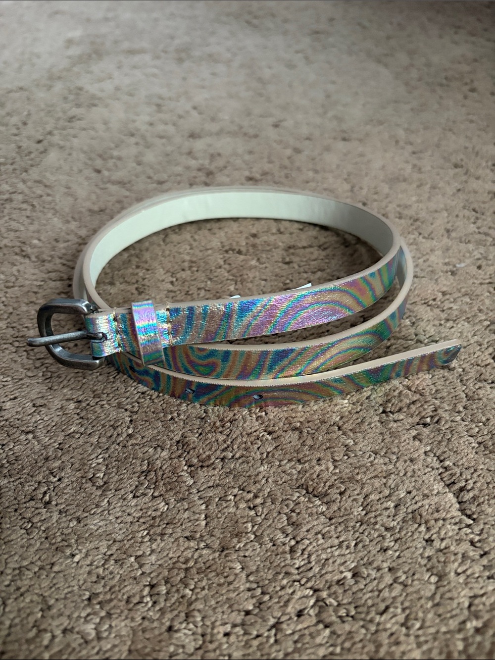 Oil Spill Swirl Women’s Belt - Multicolor